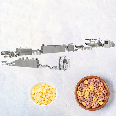 Dây chuyền sản xuất thực phẩm ăn nhẹ 38CrMoAL Screw Corn Flakes 25000x1500x2200mm