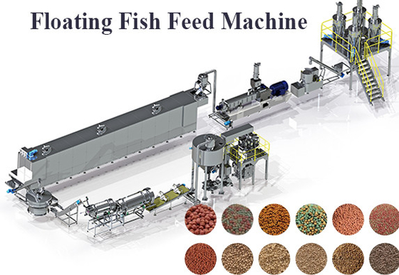 Máy cho cá ăn nổi bằng thép không gỉ 100 - 500kg/H